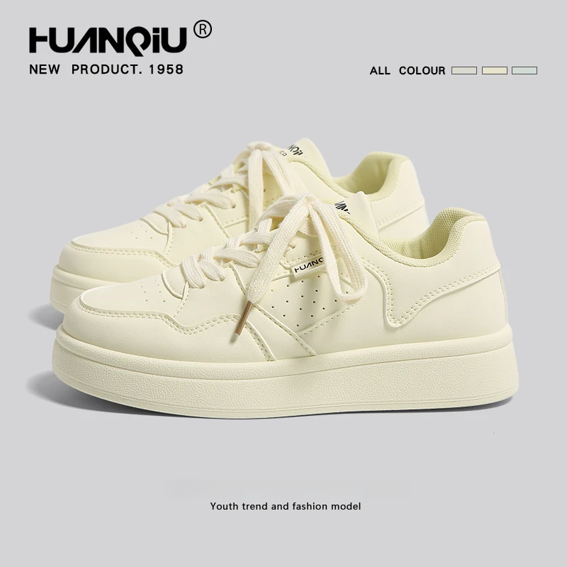 环球奶fufu小白鞋女夏季2025新款厚底学生chic爆款百搭运动板鞋子