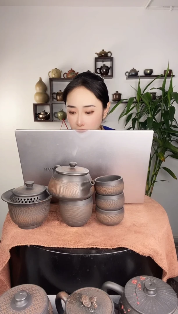 【闪购商品】壶建水紫陶轮回纹240CC六件套