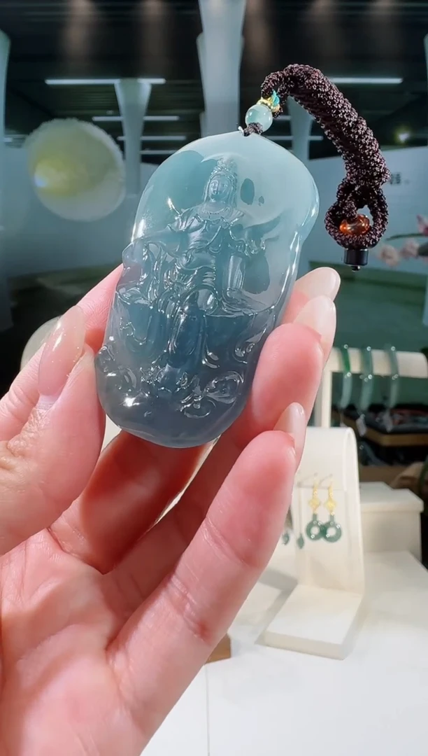 翡翠未镶嵌吊坠(不含链)观音