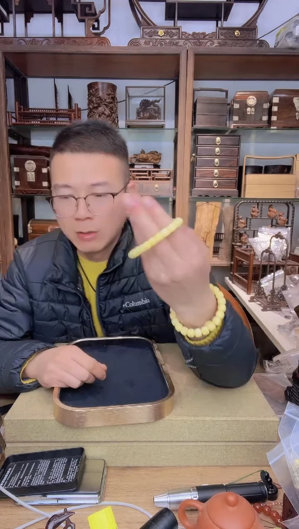 【闪购商品】乌木类书架164独8*9直切单圈手串