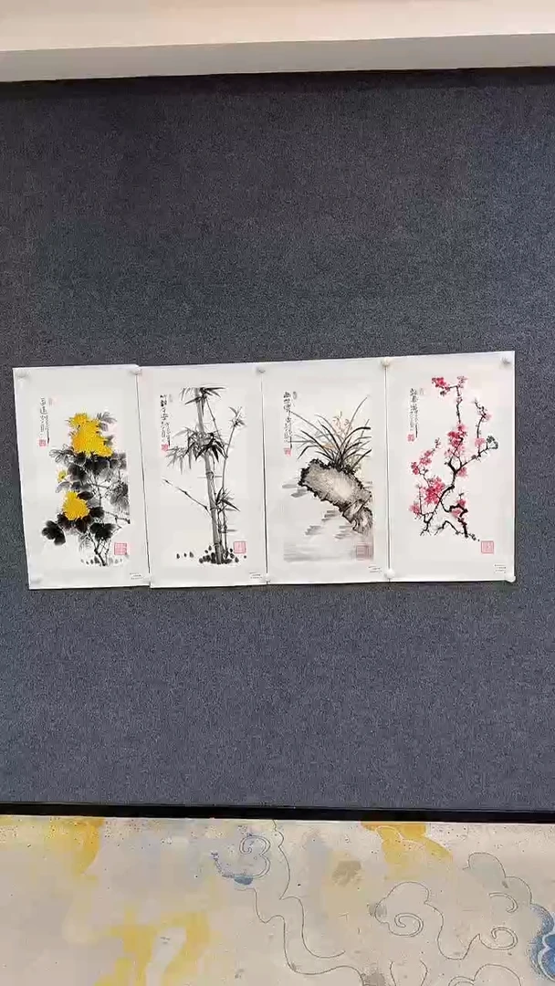 国画9.26-严选-郑志宗原作-四条屏-J08