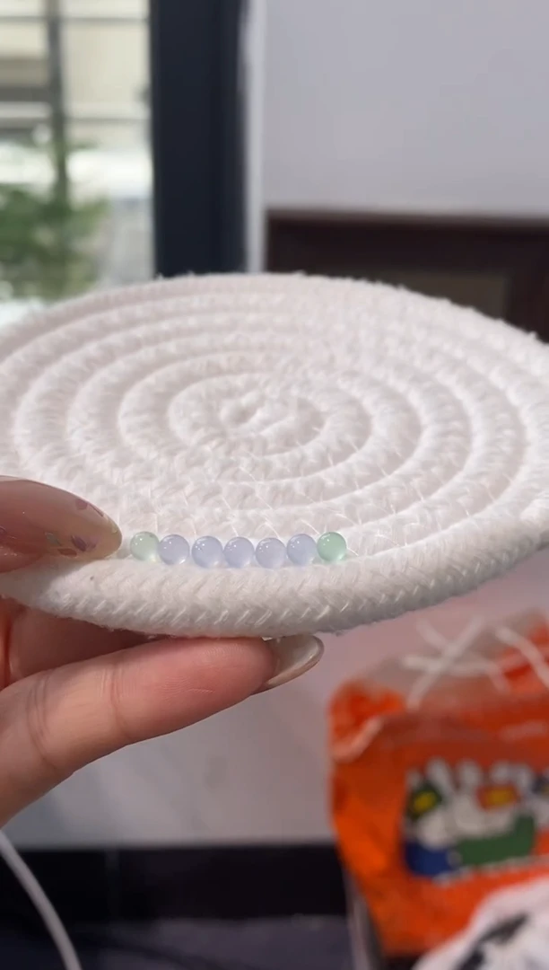 未镶嵌定制翡翠山**岚珠珠一组7个 买断不退换