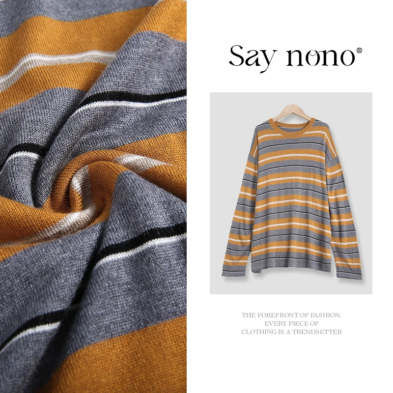 懒猫nono│Saynono 复古多色条纹针织衫/SS26605