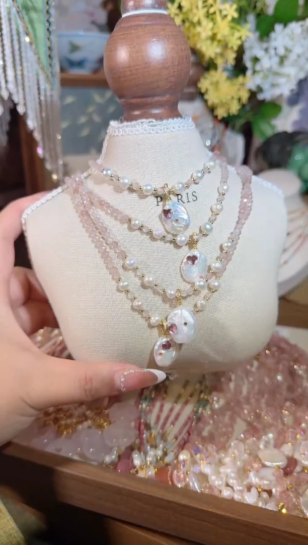 项链合金淡水珍珠259