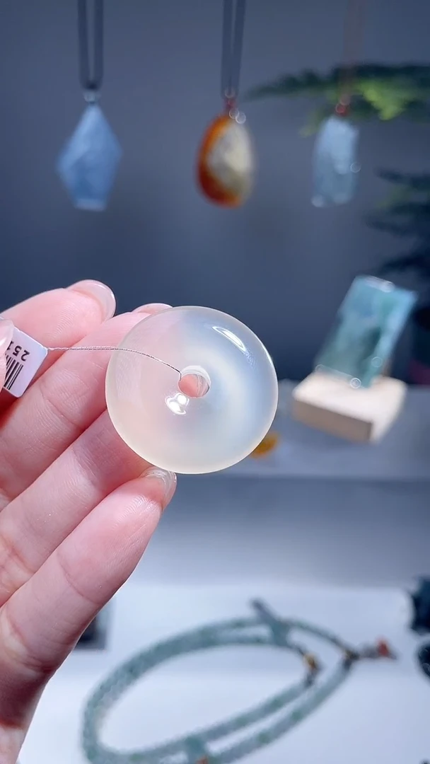 未镶嵌颈饰玛瑙/玉髓平安扣 多样性发1