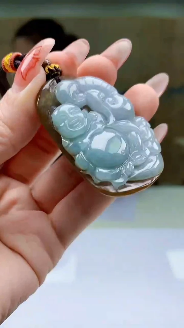 【闪购商品】定制翡翠未镶嵌4902ty-毛货挂件50