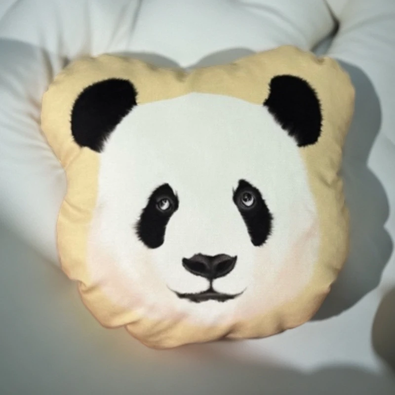 【遇见panda】原创插画大熊猫萌大异形大头抱枕靠枕