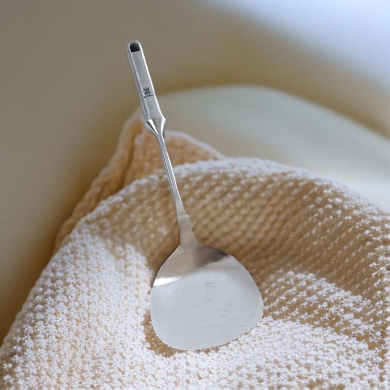 家用不锈钢锅铲一支 长度36cm    轻奢防滑高档简约创意便携欧式