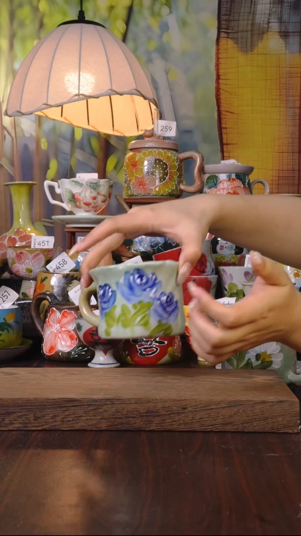 摆件泥垚手作 景德镇手工手绘器物