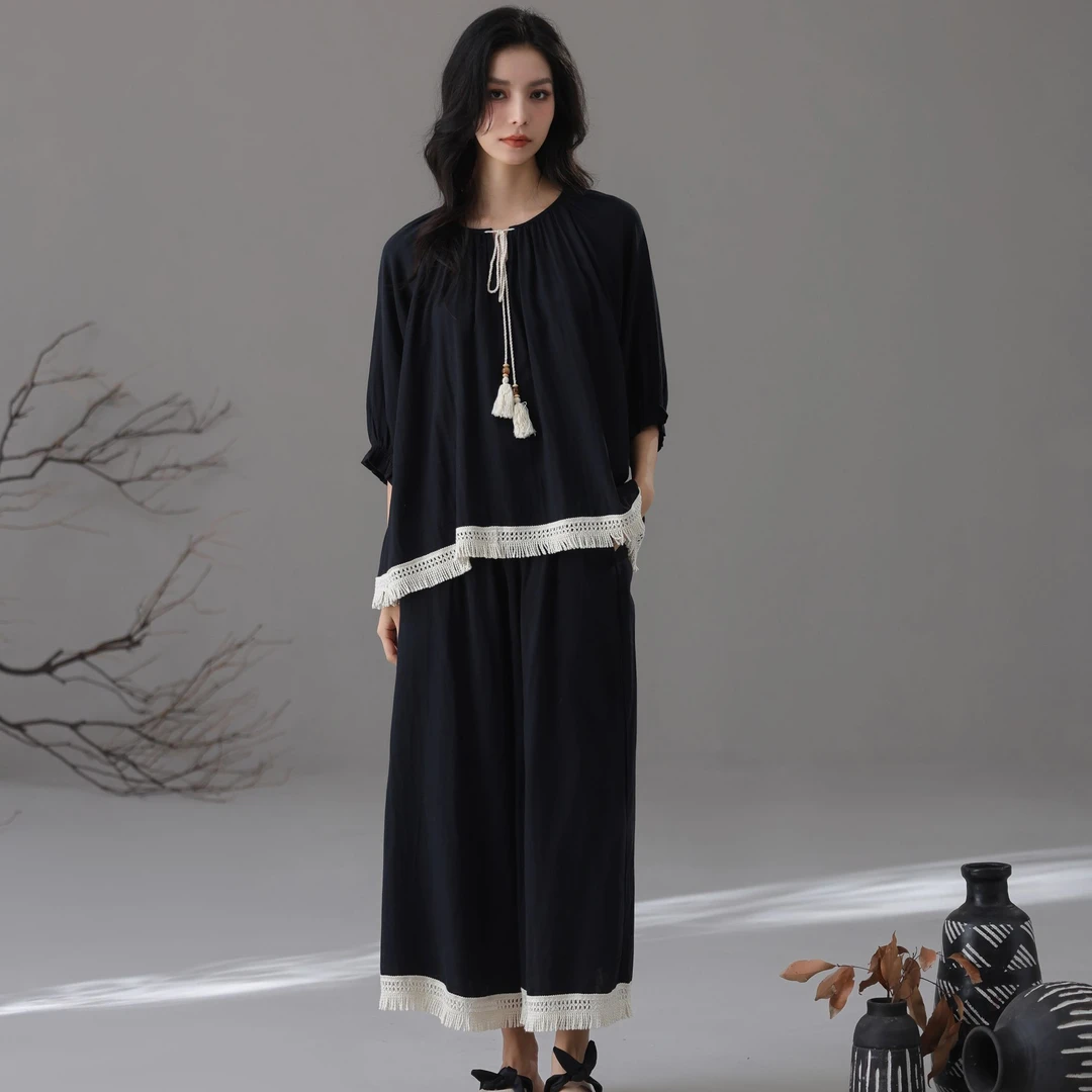 BZSO【暗香疏影】竹纤维棉丨180克/7A级/柔软/短袖短裤睡衣宽松夏季