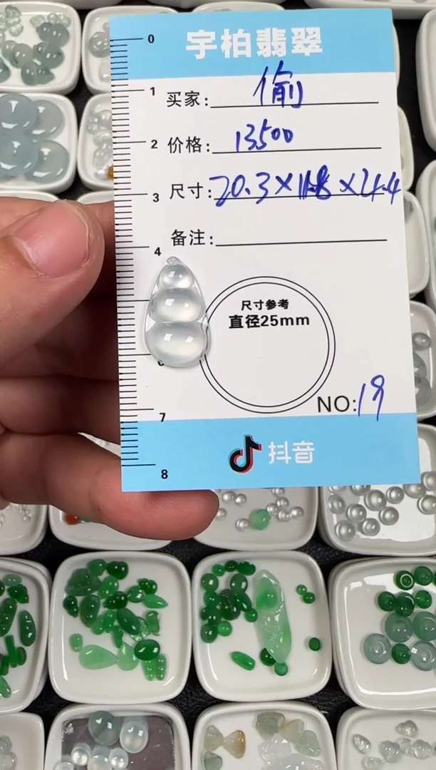 未镶嵌定制翡翠偷****猫天然A货翡翠+豆子19