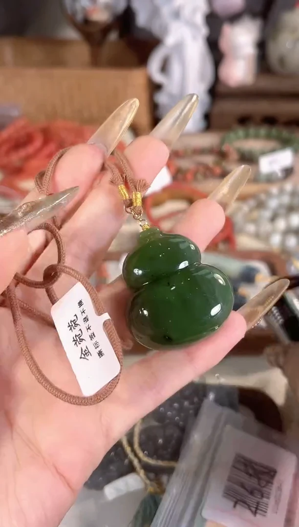 项链银S925镶嵌和田玉多样性发其一