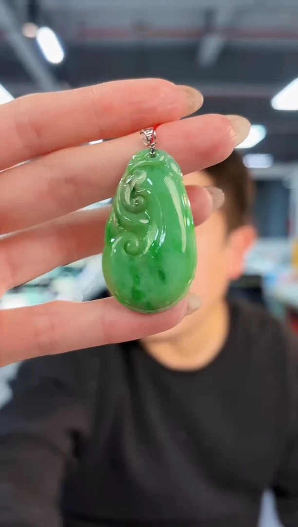 【闪购商品】翡翠颈饰18K金镶嵌缅料A货/支持复检/一件