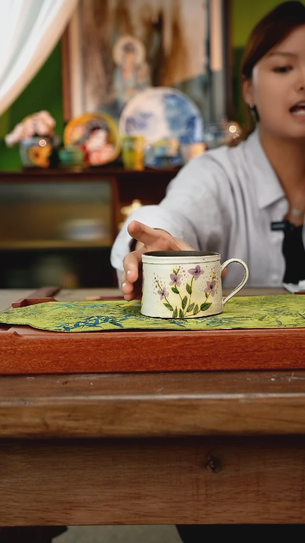 杯子景德镇纯手工釉下彩精品茶具