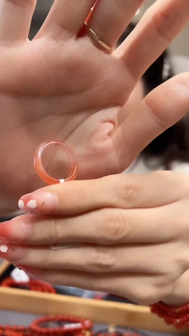 【闪购商品】南红玛瑙戒圈未镶嵌15#