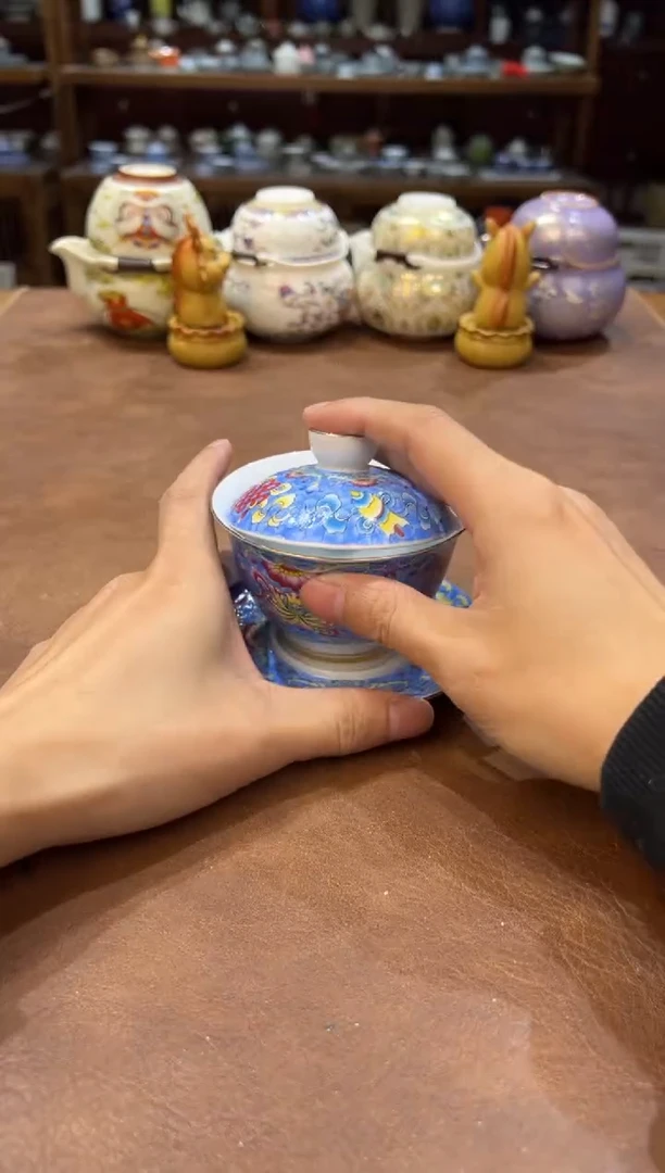 真的很便宜超好看会开片的旅行茶具