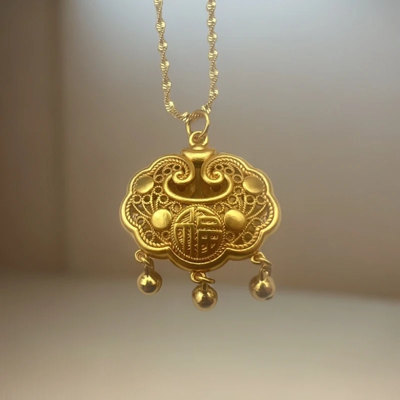 【七七专属】精美时尚合金镶嵌平安锁吊坠DZ60958赠合金链