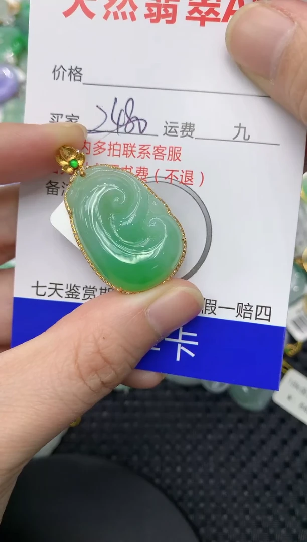 【闪购商品】翡翠颈饰18K金镶嵌111111111111