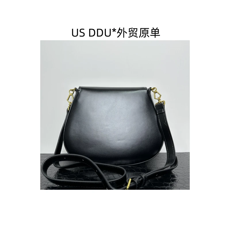 A112 黑色瓦榻马鞍时尚百搭单肩斜挎包HW-06/S004