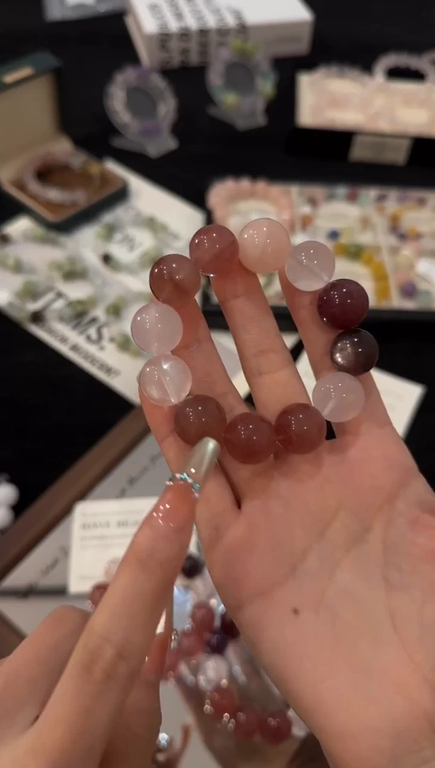 合金手链水晶草莓晶多宝x3173