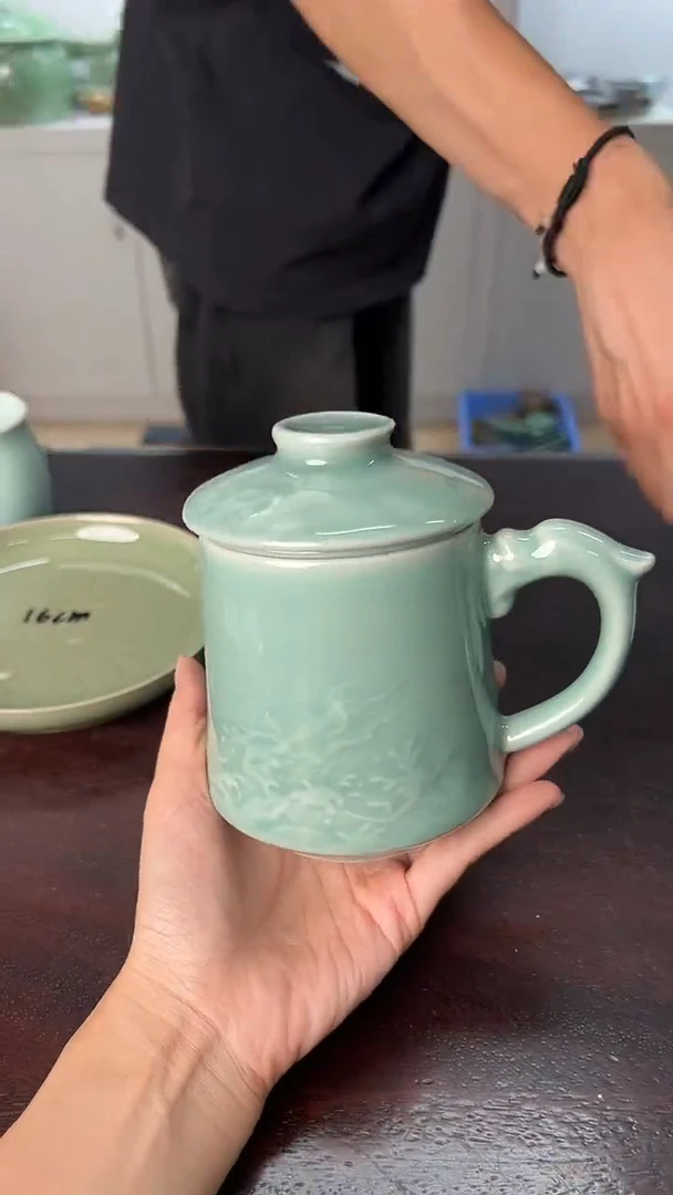 龙泉云间青瓷小米茶器
