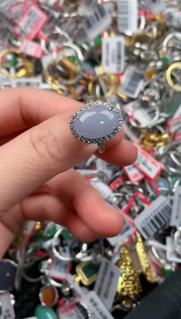 银S925镶嵌戒指翡翠777                 1