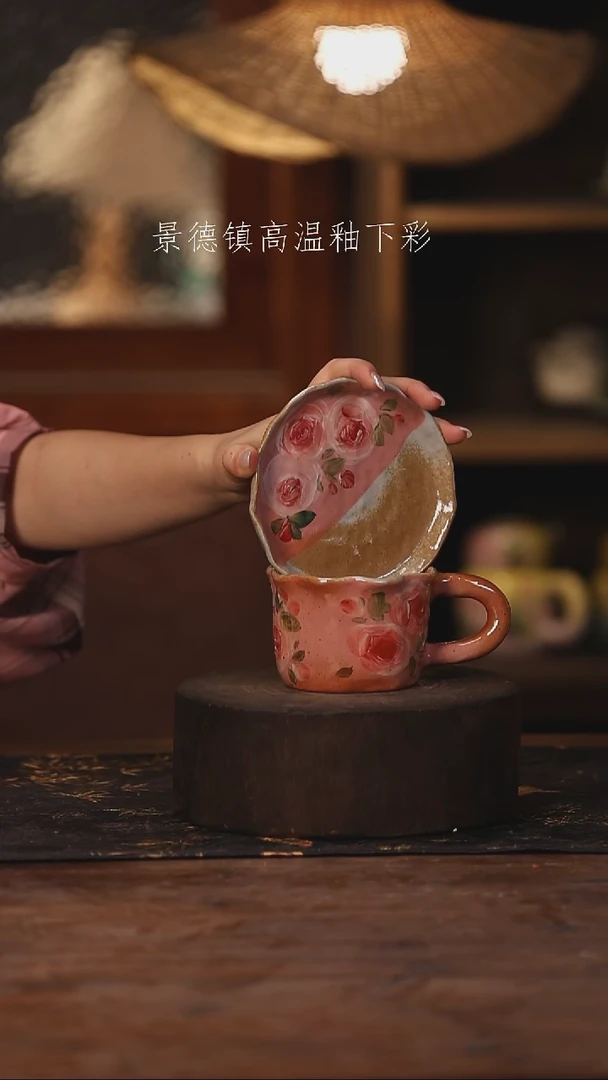 陶瓷景德镇高温釉下手绘陶瓷005