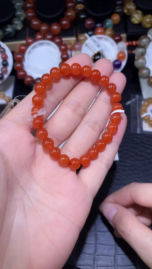 未镶嵌手链水晶红兔毛单圈手链A7