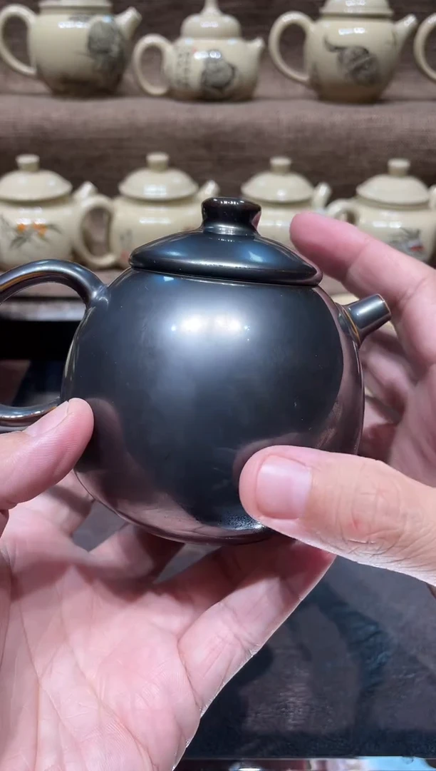 丹窑太空灰龙蛋茶壶 52号