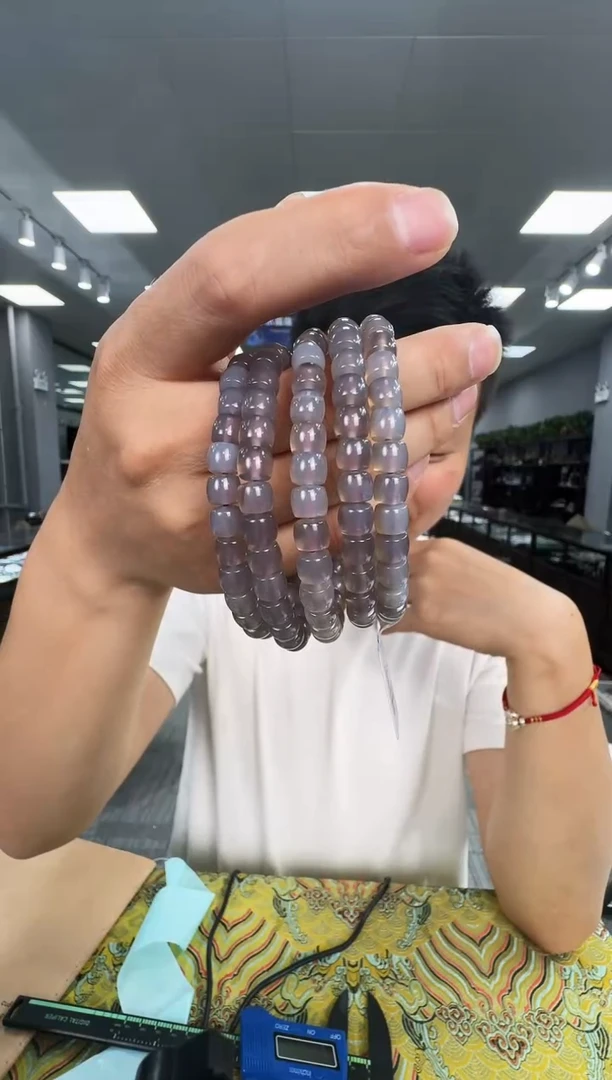 玛瑙/玉髓手链未镶嵌YW1676 约7mm多样式发一件