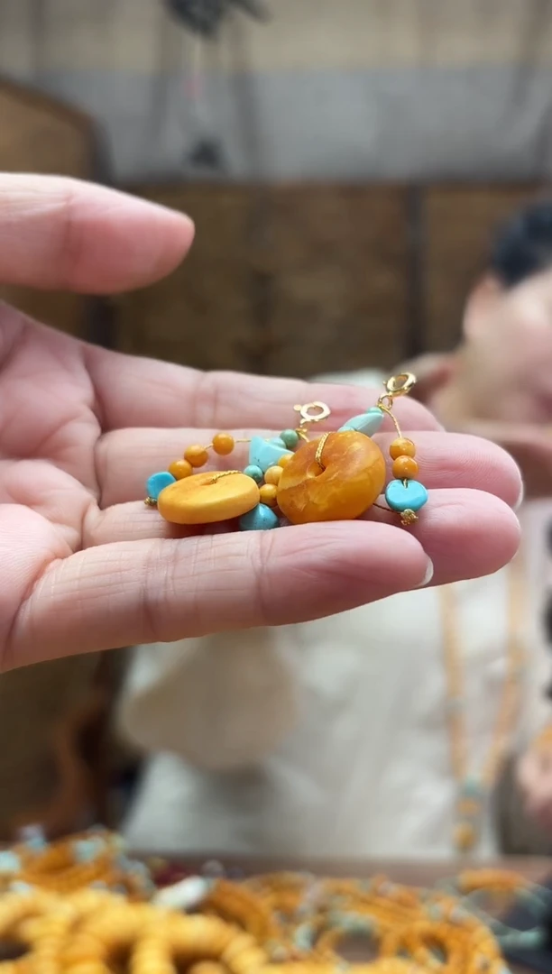 裸石蜜蜡未镶嵌多样性发一件设计款   小提溜