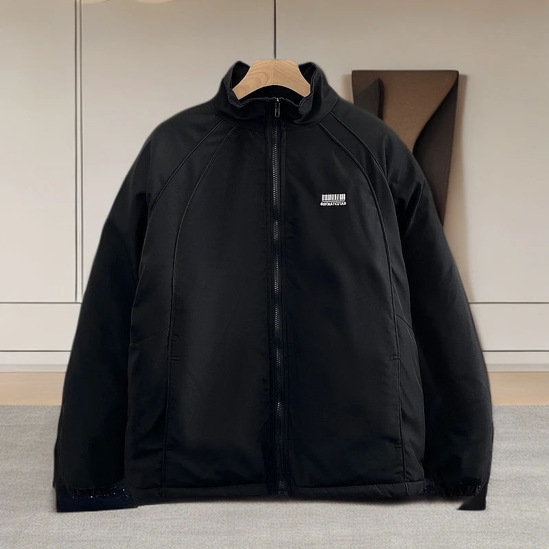 秋冬款男装爆款外套冬季款2024男士潮牌轻奢服饰加厚保暖加棉夹克