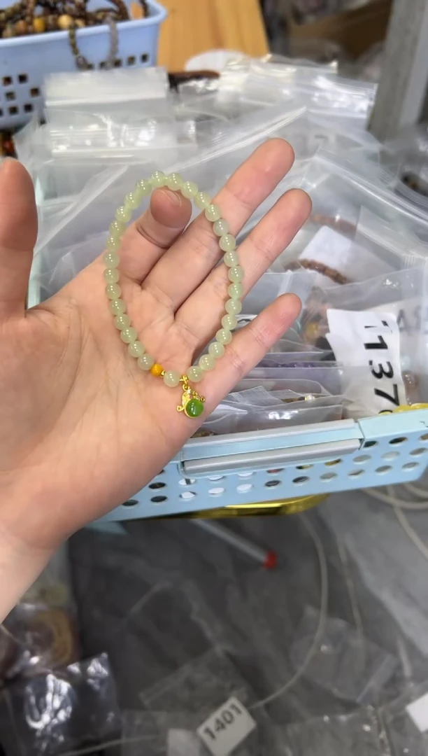 和田玉未镶嵌颈饰孤品和田玉设计款手链[0531]