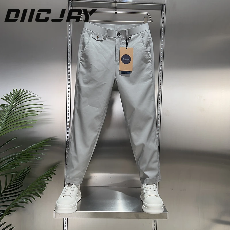 DIIC JAY/狄杰夏季新款【轻奢】商务休闲裤男弹力时尚修身薄九分裤