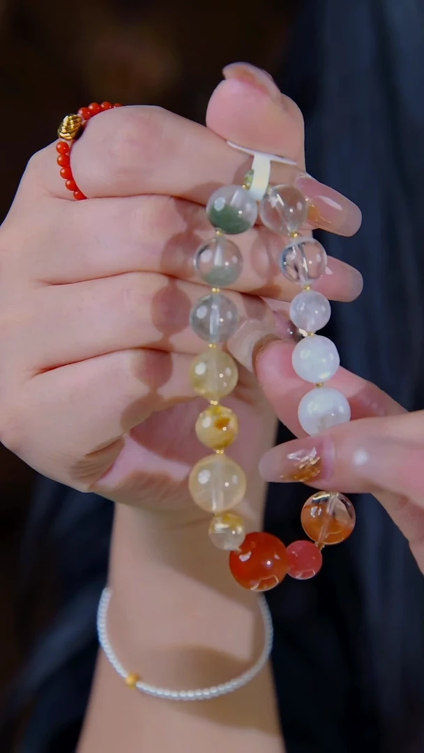 18K金镶嵌手链水晶彩多宝00000