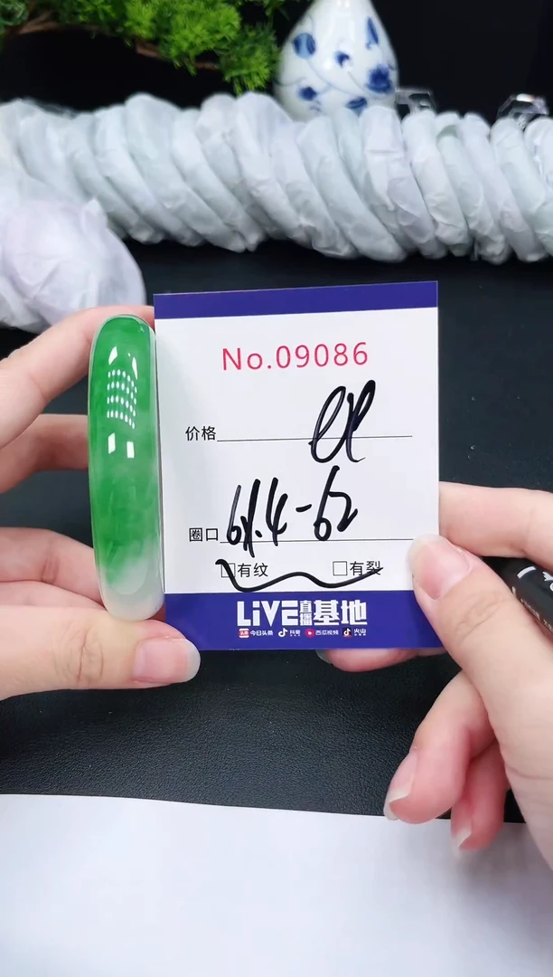 未镶嵌手镯翡翠9086