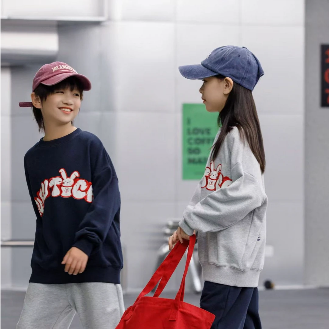 W272430【字母小兔】洋气百搭宽松儿童卫衣