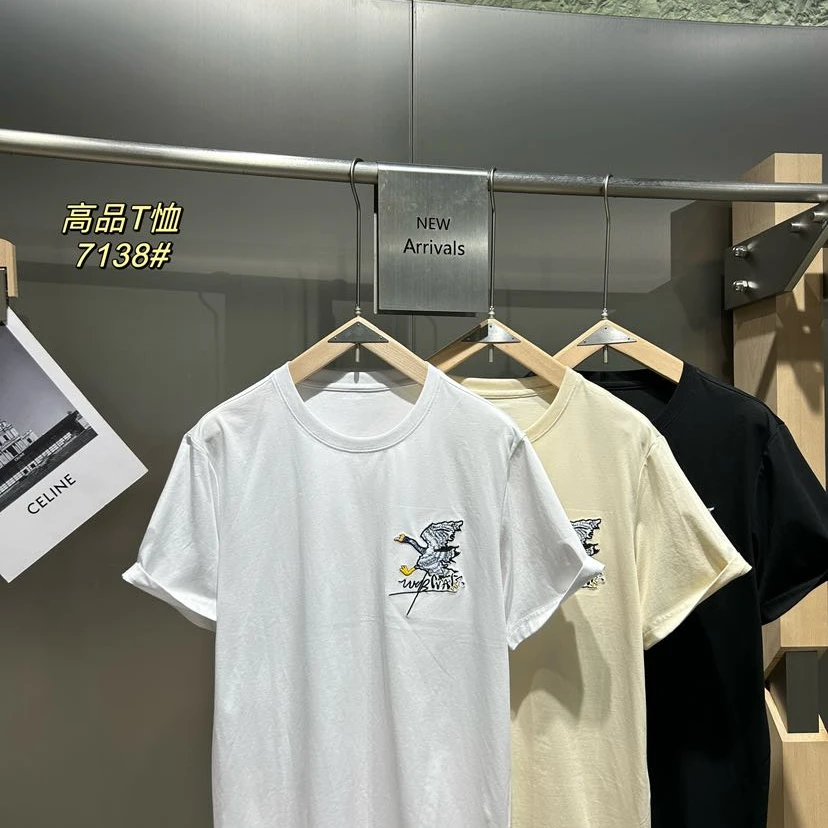7138-G  白色  时尚精品潮牌撤柜短T