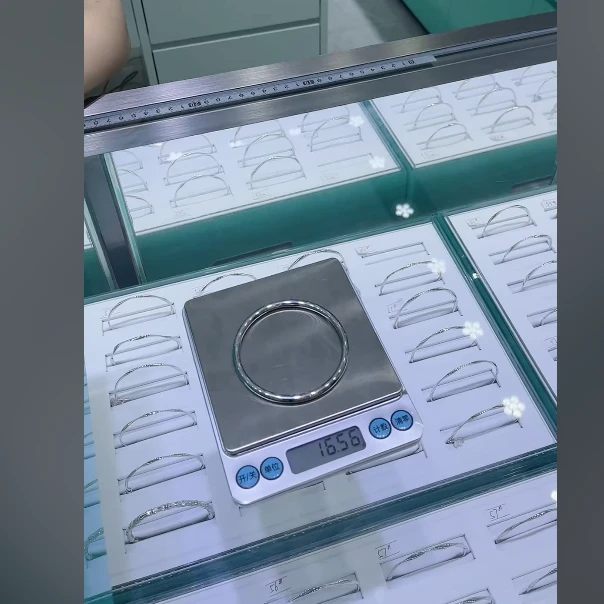 【中国珠宝】PT950铂金手镯显白百搭