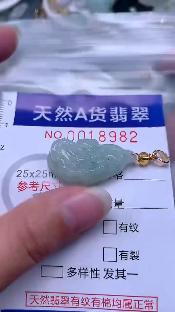 翡翠未镶嵌吊坠(不含链)1