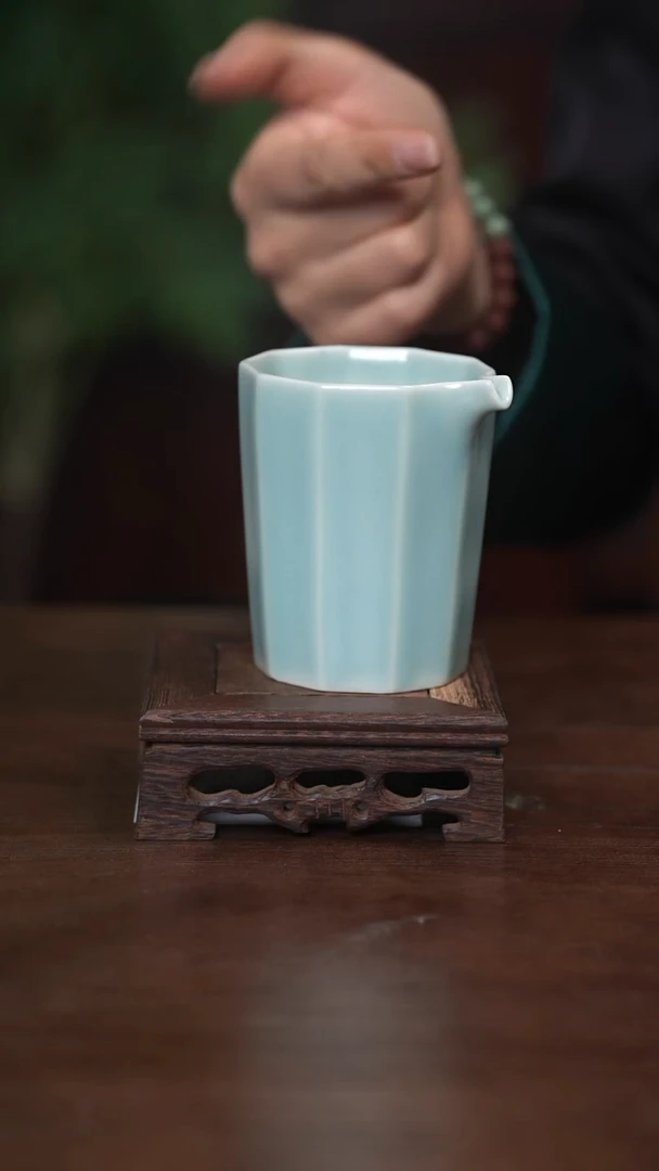 【闪购商品】清凉寺原产地仿古釉手工汝瓷十方壶承