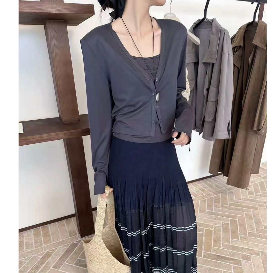 十三行摩登-夏季福秒基础简约开衫#6183