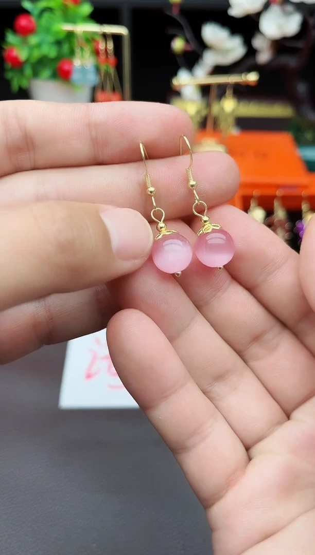 玛瑙/玉髓耳饰银S925镶嵌301000