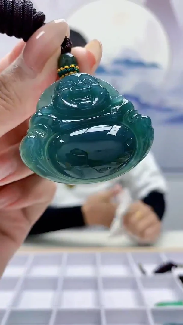 未镶嵌定制翡翠4898mm-毛货挂件112