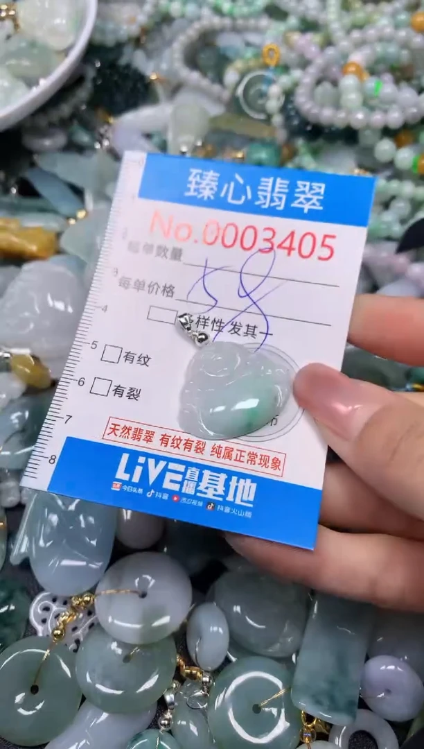 【闪购商品】翡翠颈饰未镶嵌含绳0003405