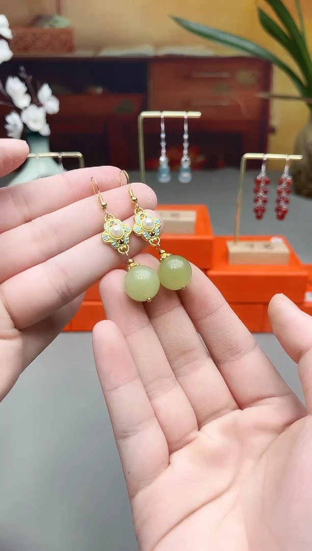 未镶嵌东陵石耳饰520