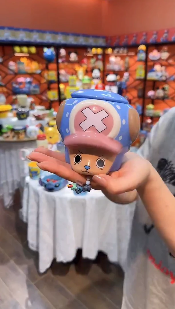 瓷片@@海贼王乔巴陶瓷带盖杯