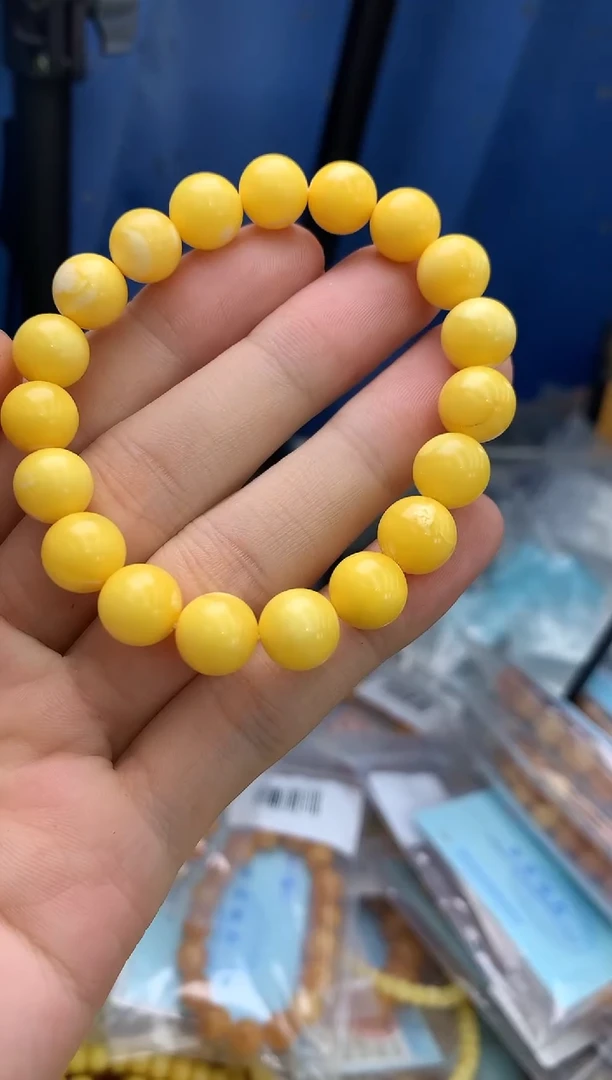 裸石蜜蜡未镶嵌手串