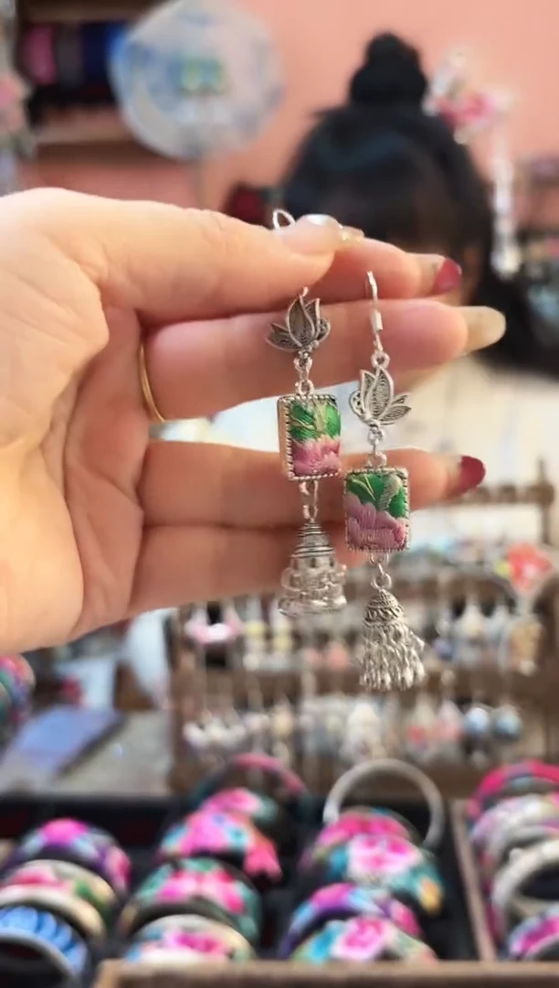 织绣艺枝独绣手工饰品20