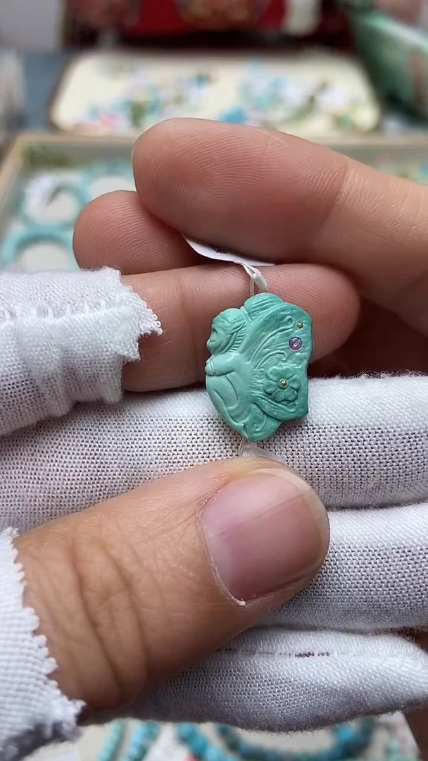 未镶嵌绿松石挂件84